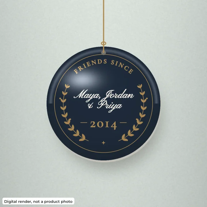 Friends Since Personalized Ceramic Ornament