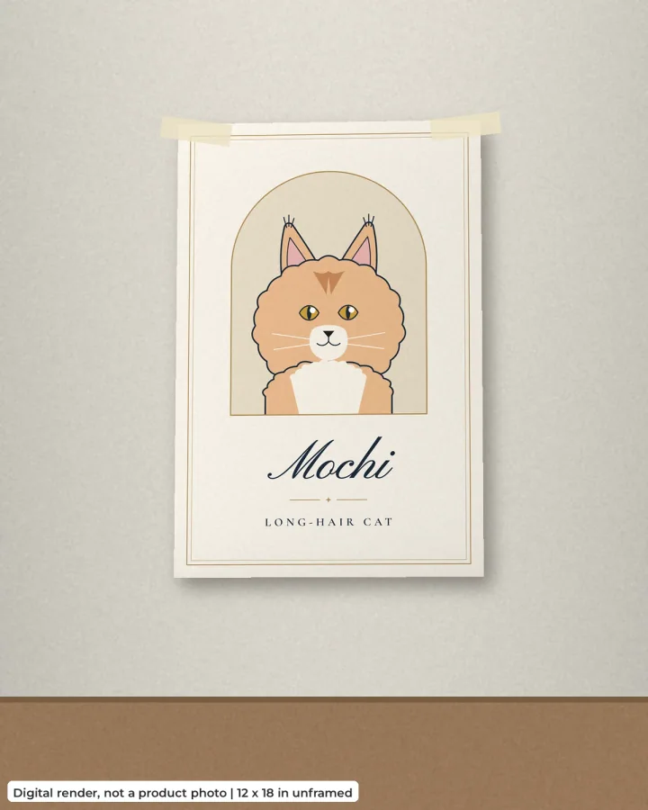 Pet Line Portrait Print, 12x18, Unframed